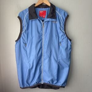 Swix Zip Vest Womens Size XL Blue Preppy Athletic Sporty Retro Ski Windbreaker